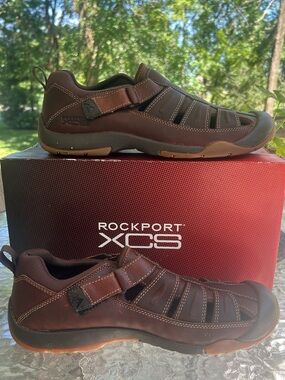 NWT-Rockport XCN Brown Leather Fisherman Sandals-10 1/2